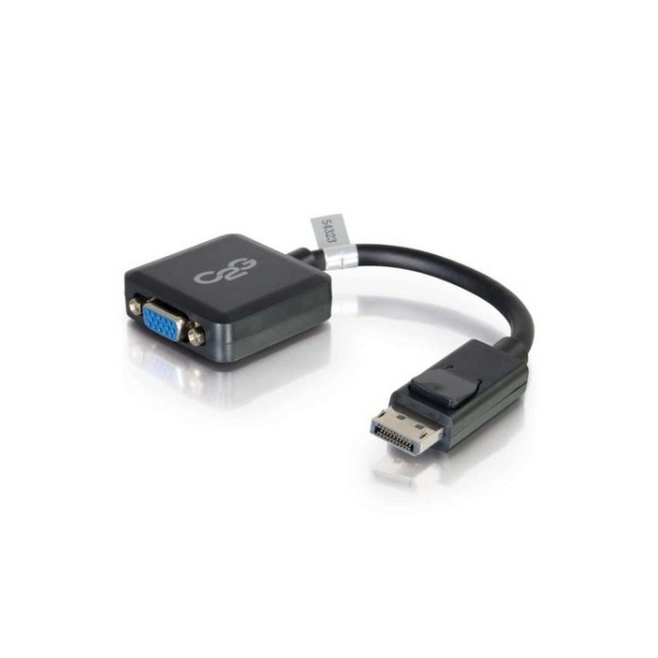 C2G 8in DisplayPort to VGA Adapter - DP to VGA Adapter Converter - Black - M/F -