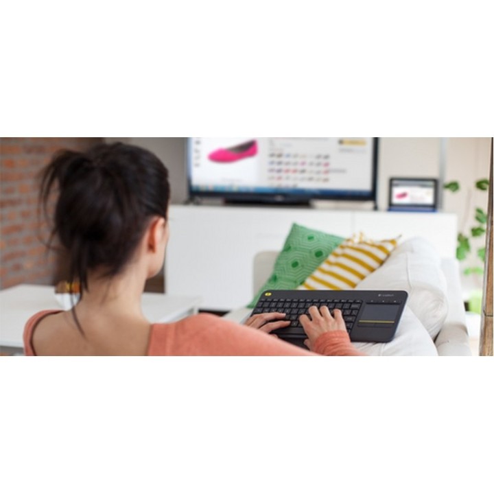 Logitech Wireless Touch Keyboard K400 Plus - Tastiera - senza fili - 2.4 GHz - I (920-007143)