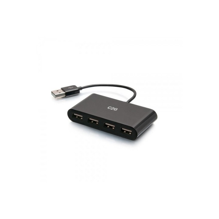 C2G 4-Port USB Hub - USB 2.0 Hub - USB Multiport Hub - 480Mbps - Hub - 4 x USB 2