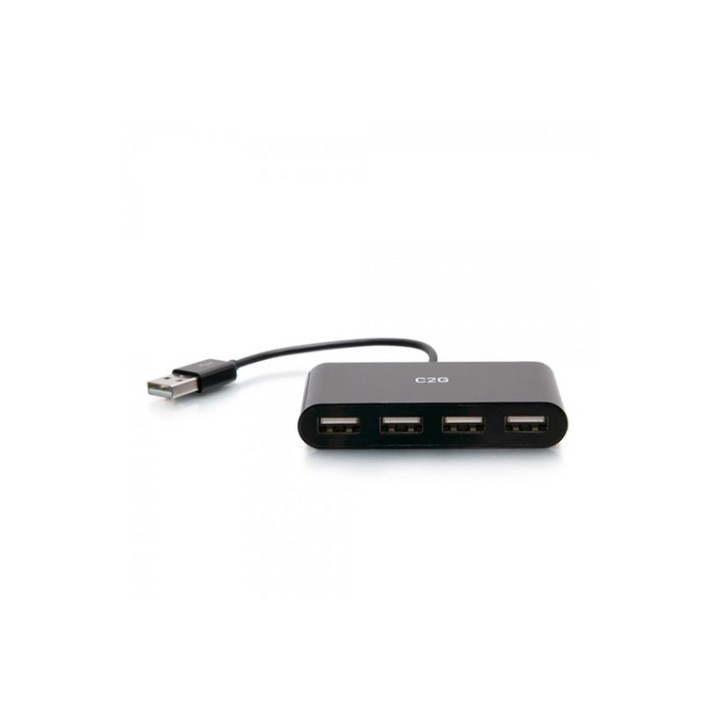 C2G 4-Port USB Hub - USB 2.0 Hub - USB Multiport Hub - 480Mbps - Hub - 4 x USB 2