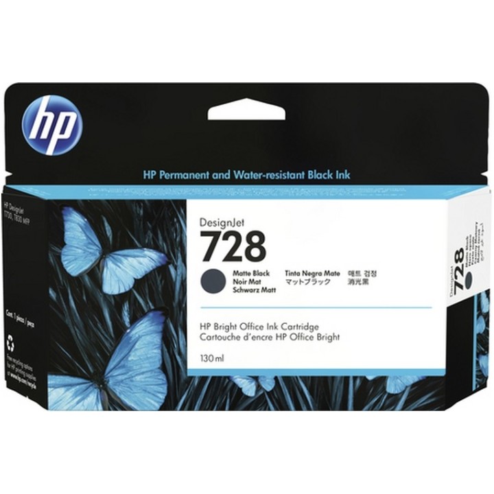 HP 728 - 130 ml - nero opaco - originale - DesignJet - cartuccia d'inchiostro -
