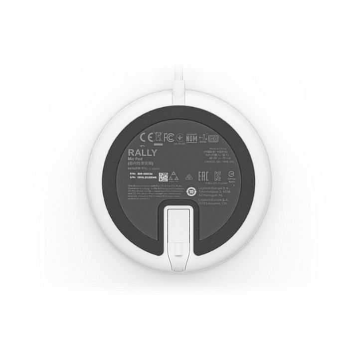 Logitech Rally Mic Pod - Microfono - bianco - Certificato Skype, Zoom Certificat