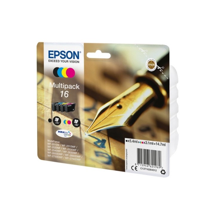 Epson 16 Multipack - Confezione da 4 - nero, giallo, ciano, magenta - originale