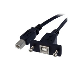 StarTech.com Cavo USB per montaggio a pannello 30cm nero - USB Type B (F) a USB