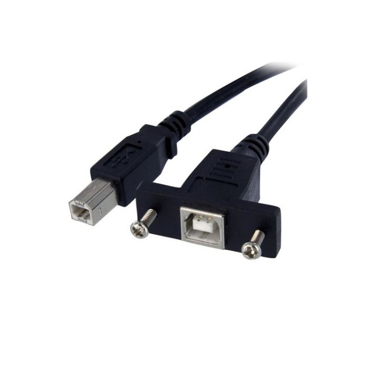 StarTech.com Cavo USB per montaggio a pannello 30cm nero - USB Type B (F) a USB