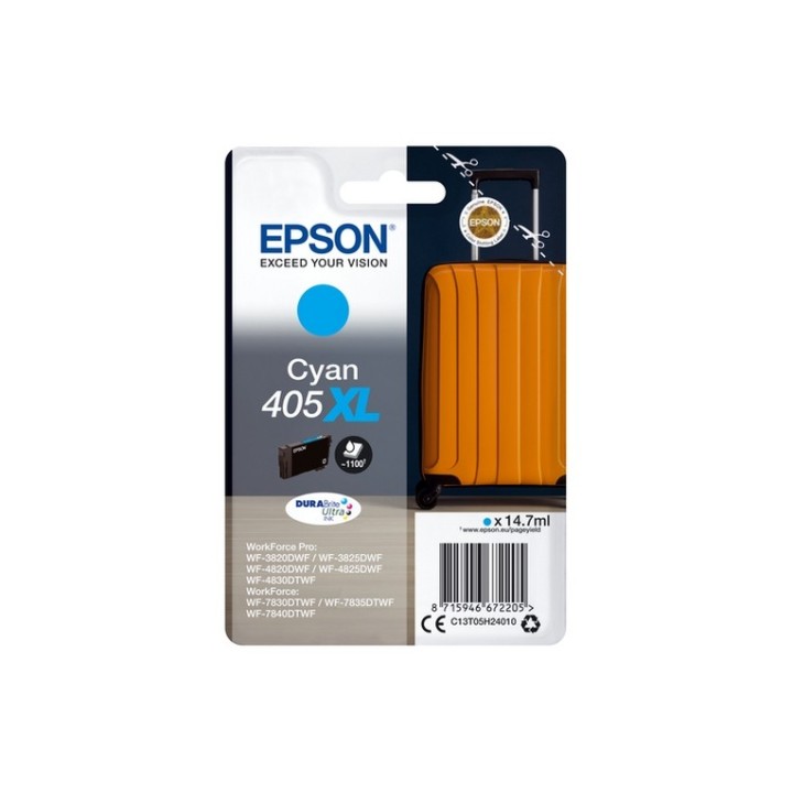 Epson 405XL - 14.7 ml - ciano - originale - cartuccia d'inchiostro - per WorkFor