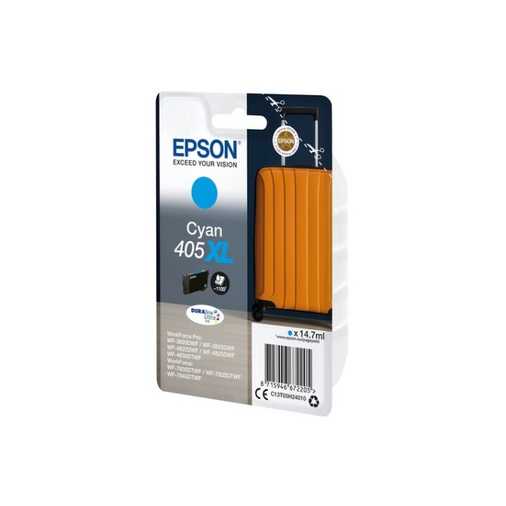 Epson 405XL - 14.7 ml - ciano - originale - cartuccia d'inchiostro - per WorkFor