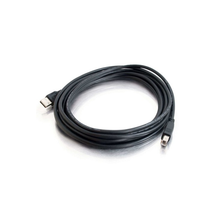 C2G 6.6ft USB A to USB B Cable - USB A to B Cable - USB 2.0 - Black - M/M - Cavo