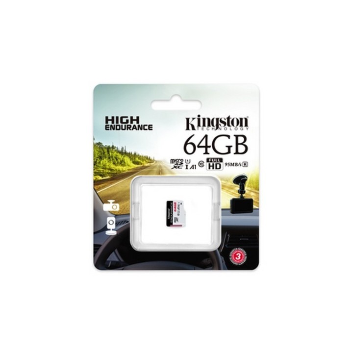 Kingston High Endurance - Scheda di memoria flash - 64 GB - A1 / UHS-I U1 / Clas (SDCE/64GB)