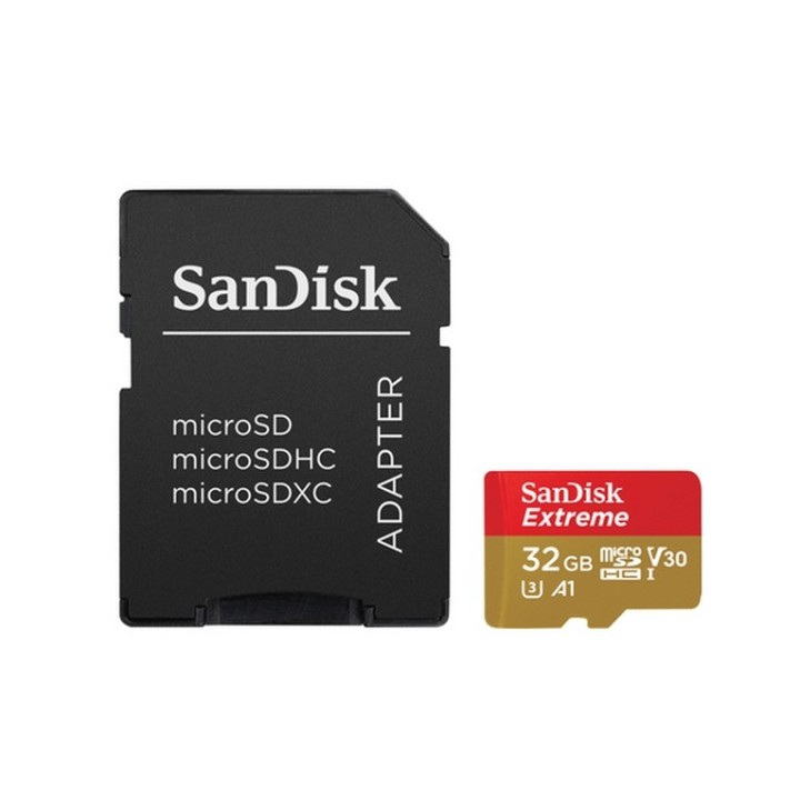 SanDisk Extreme - Scheda di memoria flash (adattatore microSDHC per SD in dotazi (SDSQXAF-032G-GN6AA)