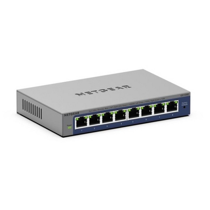 NETGEAR Plus GS108Ev4 - Switch - unmanaged - desktop, montaggio a parete