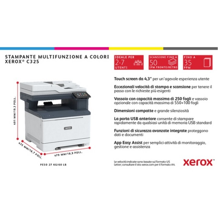 Xerox C320V_DNI - Stampante - colore - Duplex - laser - A4/Legal - 1200 x 1200 d (C320V_DNI)