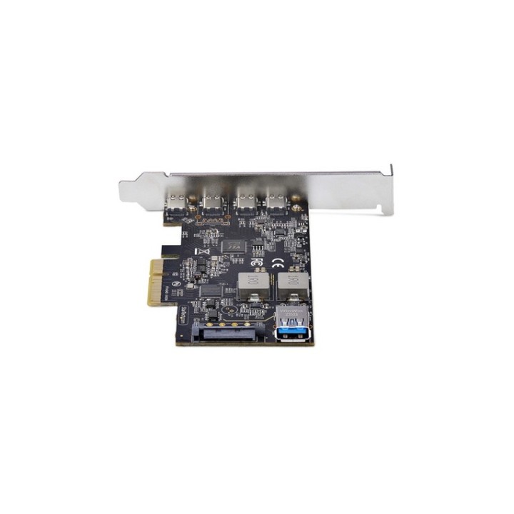 Startech Scheda PCIe USB a 5 porte, USB 3.2 10Gbps, 4x USB-C/1x USB-A - Adattato