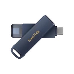 SanDisk Phone Drive - Chiavetta USB - 256 GB - USB-C / Lightning - cielo metalli
