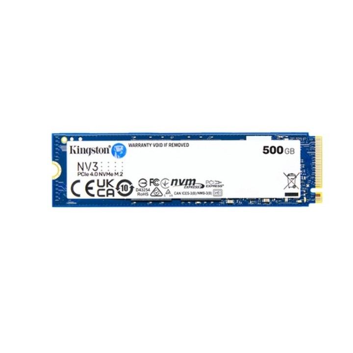 Kingston NV3 - SSD - 500 GB - interno - M.2 2280 - PCIe 4.0 x4 (NVMe) (SNV3S/500G)