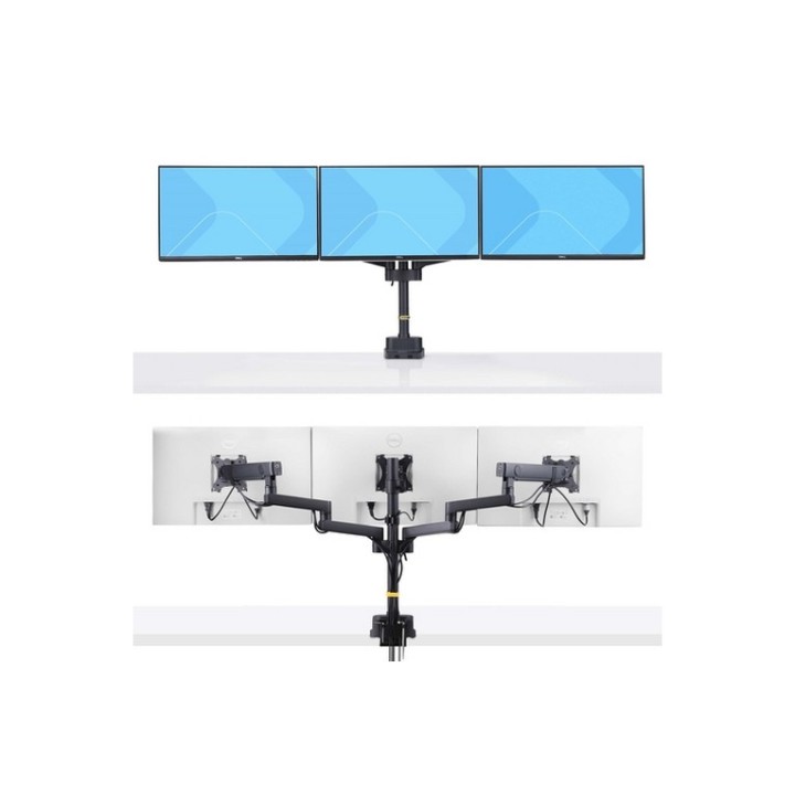 StarTech.com Supporto per tre monitor 27", VESA 75x75/100x100 - Kit montaggio -