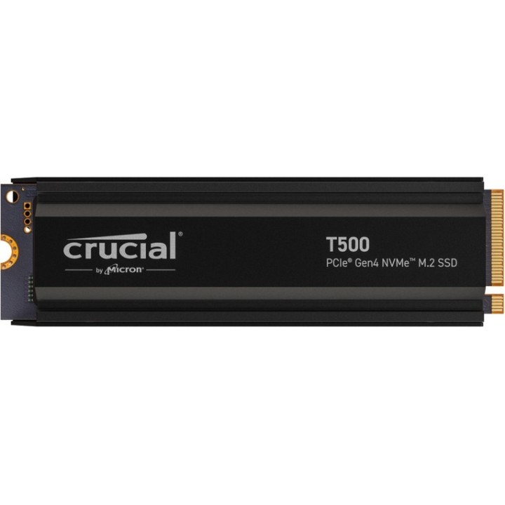 Crucial T500 - SSD - 4 TB - interno - M.2 2280 - PCIe 4.0 x4 (NVMe) - dissipator (CT4000T500SSD5) - MICRON