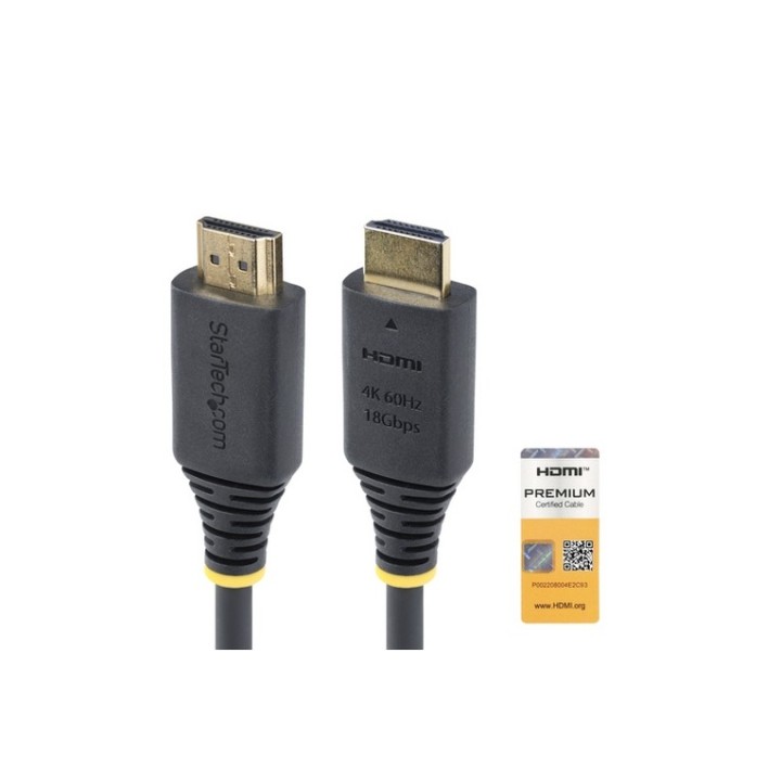 Startech 1.5m (4.9ft) Premium Certified High Speed HDMI Cable, 4K60Hz - Alta vel