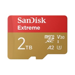 SanDisk Extreme - Scheda di memoria flash (adattatore microSDHC per SD in dotazi (SDSQXAV-2T00-GN6MA)