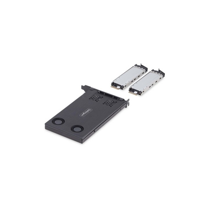 StarTech.com Dual-Bay M.2 NVMe SSD Removable Mobile Rack for PCIe x8 Slot - Adat (2M2-REMOVABLE-PCIE)