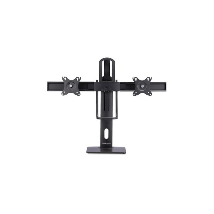 StarTech.com Crossbar Dual Monitor Desk Stand, Double 27inch Screens/VESA - Supp (2MC1S-MONITOR-STAND)