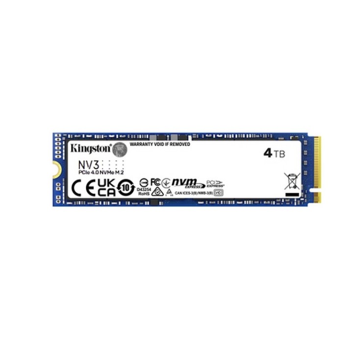 Kingston NV3 - SSD - 4 TB - interno - M.2 2280 - PCIe 4.0 x4 (NVMe) (SNV3S/4000G)