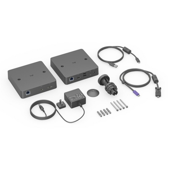 Logitech Extend - Prolunga video/audio - USB-C, 10Mb LAN - sopra CAT 5e/6 - fino