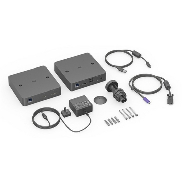 Logitech Extend - Prolunga video/audio - USB-C, 10Mb LAN - sopra CAT 5e/6 - fino