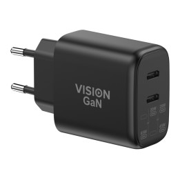Vision - Alimentatore - 65 watt - 3.25 A - 2 connettori di uscita (2 x USB-C) -