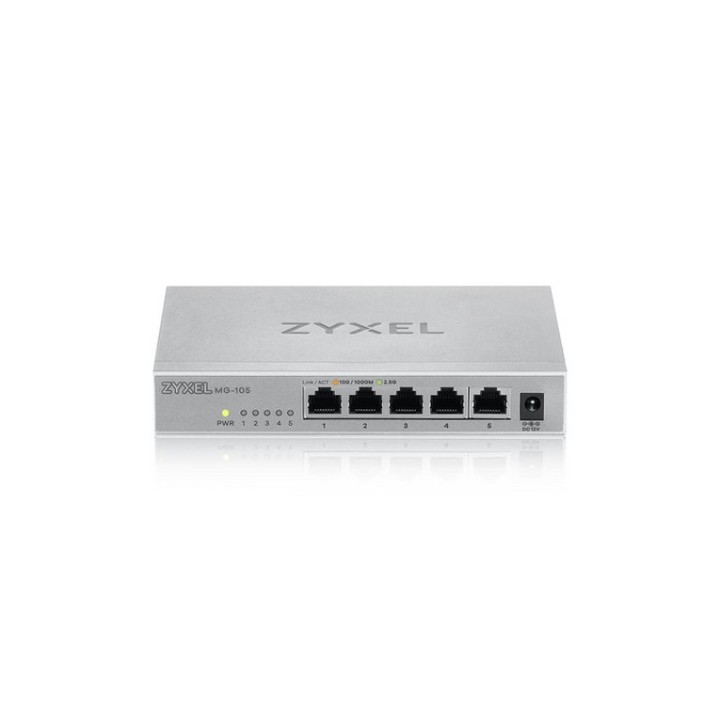 Zyxel XMG-100 Series XMG-105 - Switch - non gestito - 5 x 100/1000/2.5G + 1 x Gi (XMG-105-ZZ0101F)