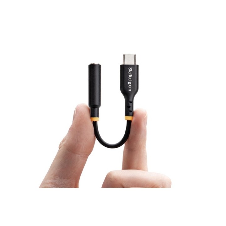 Startech USB-C Audio Adapter to 3.5mm TRRS Jack, Headphone Aux Dongle - Adattato