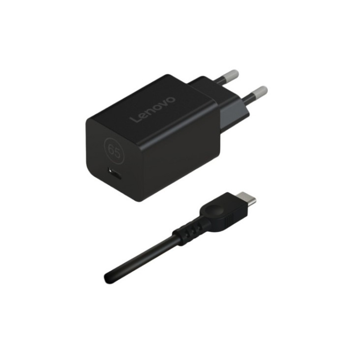 Lenovo Nano - Alimentatore - GaN - 65 watt (USB-C) - nero - Europa - per ThinkPa