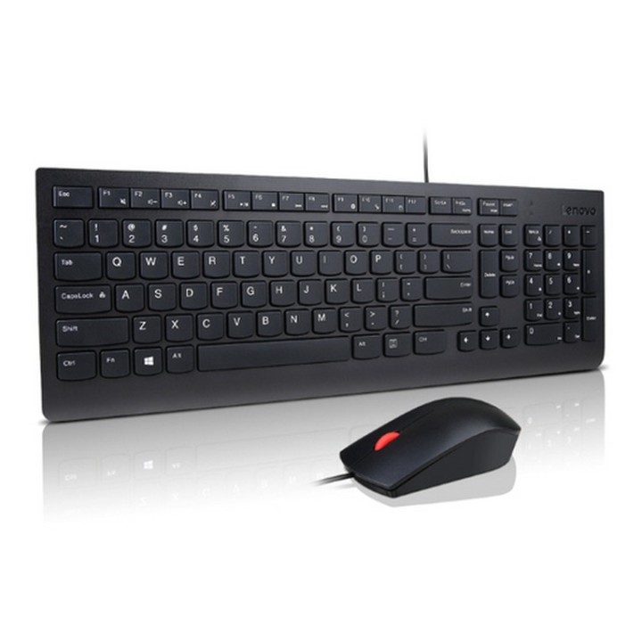 Lenovo Essential Wired Combo - Set mouse e tastiera - layout a 2,5 zone - USB -