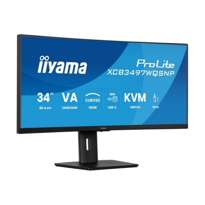 iiyama ProLite XCB3497WQSNP-B1 - Monitor a LED - curvato - 34" - 3440 x 1440 UWQ (XCB3497WQSNP-B1)
