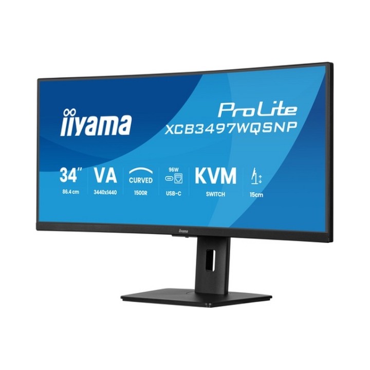 iiyama ProLite XCB3497WQSNP-B1 - Monitor a LED - curvato - 34" - 3440 x 1440 UWQ (XCB3497WQSNP-B1)