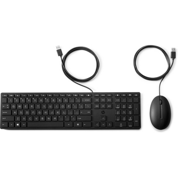HP Desktop 320MK - Set mouse e tastiera - full size - USB - italiana - nero