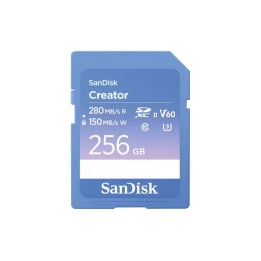 SanDisk Creator - Scheda di memoria flash - 256 GB - Video Class V60 / UHS-II U3 (SDSDXEP-256G-GNCIS)