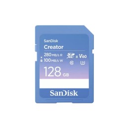 SanDisk Creator - Scheda di memoria flash - 128 GB - Video Class V60 / UHS-II U3 (SDSDXEP-128G-GNCIS)