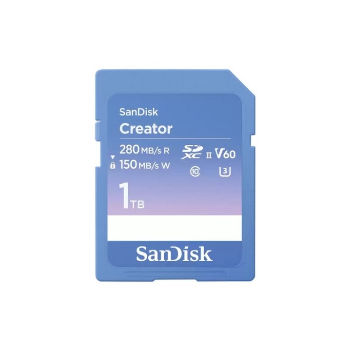 SanDisk Creator - Scheda di memoria flash - 1 TB - Video Class V60 / UHS-II U3 / (SDSDXEP-1T00-GNCIS)