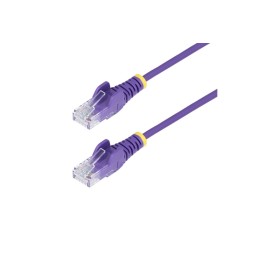 StarTech.com 1.5m Purple Slim CAT6 Ethernet Cable, Snagless, 28AWG, LSZH - Cavo