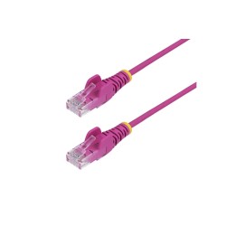 StarTech.com 2.5m Pink Slim CAT6 Ethernet Cable, Snagless, 28AWG, LSZH - Cavo pa
