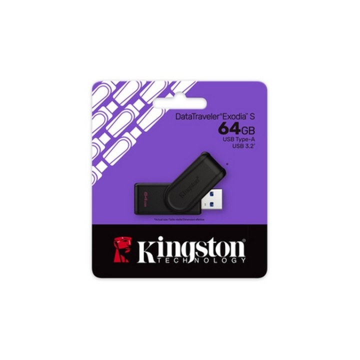 Kingston DataTraveler Exodia S - Chiavetta USB - 64 GB - USB 3.2 Gen 1