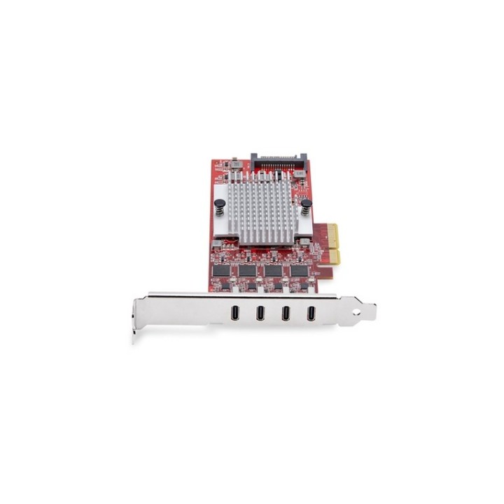 Startech 4-Port USB Type-C PCIe Card, USB-C 10Gb, 4x Controllers, TAA - Adattato