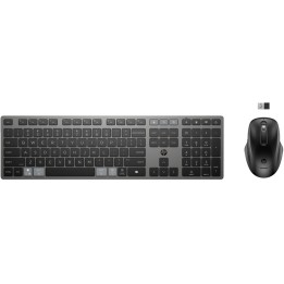HP 725 - Set mouse e tastiera - multi-dispositivo, ricaricabile, profilo ultra b