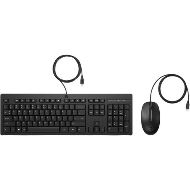 HP 225 - Set mouse e tastiera - ambidestro, layout a 3 zone, corsa dei tasti sta (AX2Y7AAABZ)