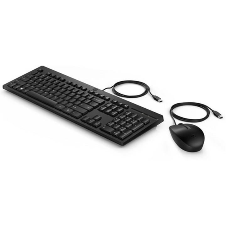 HP 225 - Set mouse e tastiera - ambidestro, layout a 3 zone, corsa dei tasti sta (AX2Y7AAABZ)