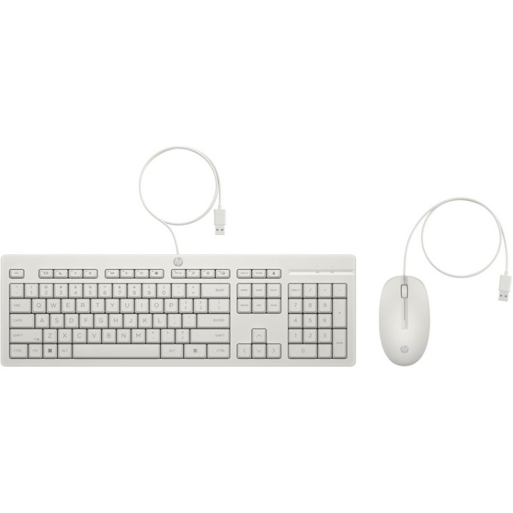 HP 225 - Set mouse e tastiera - ambidestro, layout a 3 zone, corsa dei tasti sta (AW5S6AAABZ)