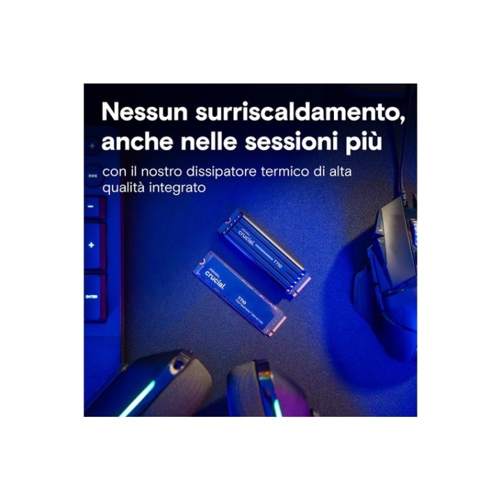 Crucial T710 - SSD - crittografato - 1 TB - interno - M.2 2280 - PCI Express 5.0 (CT1000T710SSD5) - MICRON