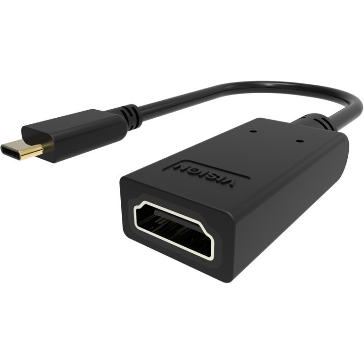 VISION - Adattatore video - USB-C maschio a HDMI femmina - nero - supporta 4K 60