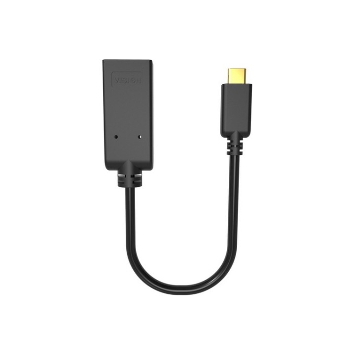 VISION - Adattatore video - USB-C maschio a HDMI femmina - nero - supporta 4K 60